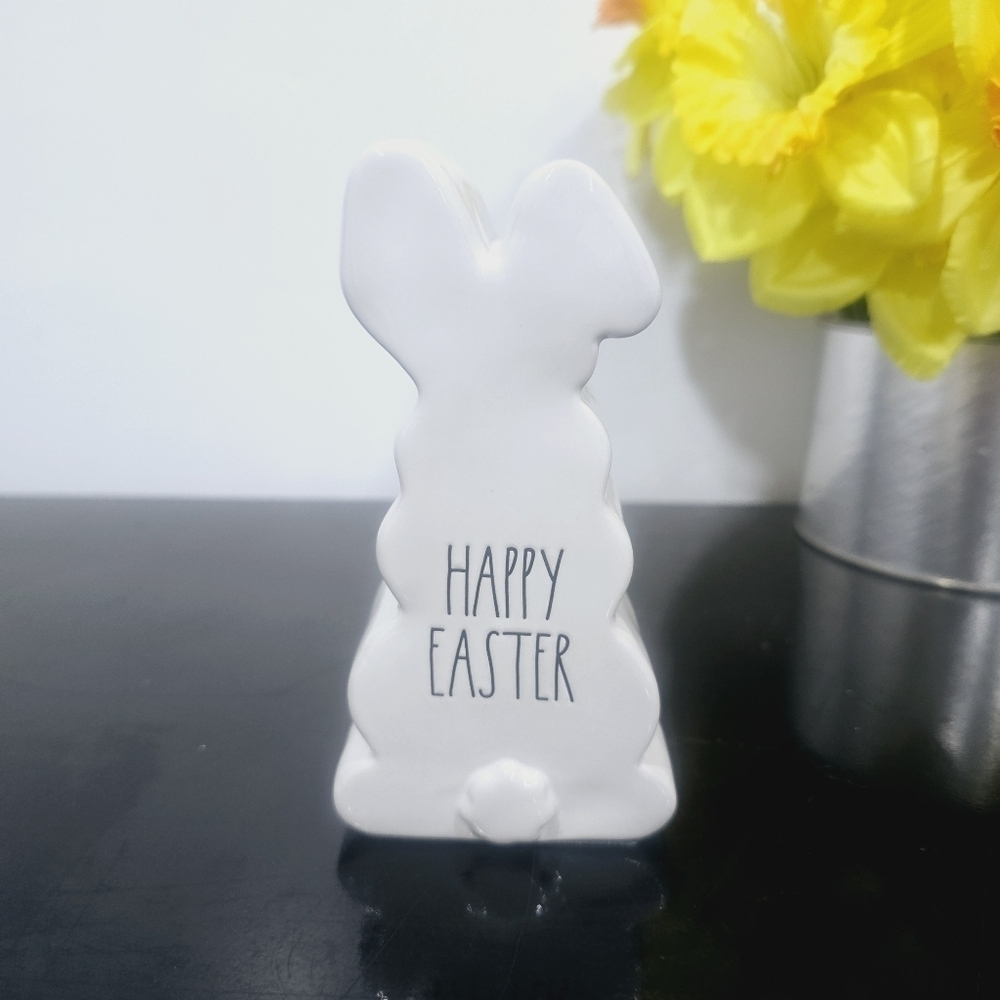 Rae Dunn Easter Bunny Figurine"HAPPY EASTER"